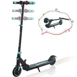 RCB R15 Fällbar el-scooter för barn Endast 7,55 kg Justerbar höjd Gåva till barn och tonåringar Blå
