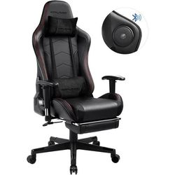 Gamingstol - GTPLAYER - GTPLAYER - Lutande fotstöd - Inbyggda Bluetooth-högtalare - Ergonomisk sits