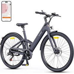 ENGWE Elcykel - Elcykel med 36V 10Ah Batteri, Mountainbike för vuxna män med momentstöd, 7-växlad växellåda med app och Bluetooth, 100 km räckvidd, N1 AIR St