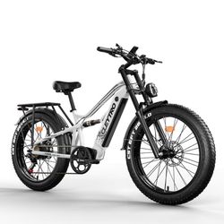 CLEYTRO elcykel, 26-tums mountainbike, 750W motor, 48V 18Ah batteri, helfjädring, 45-90 km räckvidd.
