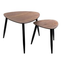Set med 2 Atmosphera "Mileo" soffbord i valnötsstil