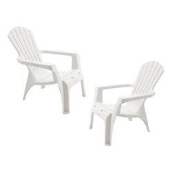 Adirondack-fåtölj i polypropylen Wilsa Garden - Vit - 2 Adirondack-fåtöljer