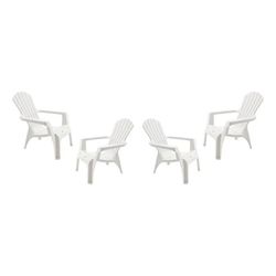 Adirondack-fåtöljer i polypropylen Wilsa Garden - Vit - 4 Adirondack-fåtöljer