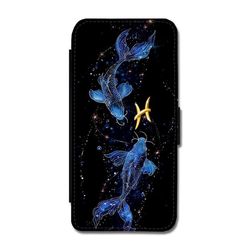 Til Samsung Galaxy S26: Stjernetegn Fiskene, flipdeksel med unikt motiv, mobiletui med stativfunksjon