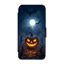 Til Apple iPhone 17 Pro: Halloween, flipdeksel med unikt motiv, mobiletui med stativfunksjon