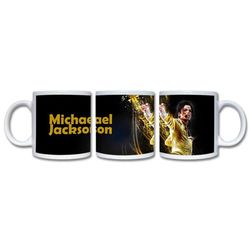 Muki: MJ Michael Jackson, posliinimuki eloisalla ja uniikilla kuviolla, täydellinen sekä kahvin että teen ystäville