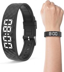 Fitness tracking ur - Smart armbånd - Skridttæller ur - Ur med vibrationsalarm - Skridttæller, søvnmonitor, vibrationsnotifikationer