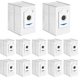 12 støvposer til Ecovacs DEEBOT T30 Pro Omni, T30 Omni robotstøvsuger tilbehør, 3,4L stor kapacitet udskiftningsstøvposer