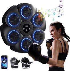 Musikboxningsmaskin, Bluetooth, 9 hastighetslägen, med boxningshandskar, väggmonterat familjeboxningsspel för barn och vuxna.