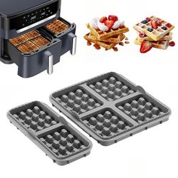 2 våffeljärn – för Philips 3000-serien (6L/3L) och Tefal EY9018 Air Fryer – grå