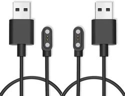 2 stk. Universal USB 2-bens Magnetisk Smartwatch Oplader (2,84 mm, Model A+B)