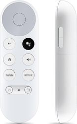 Bluetooth röstfjärrkontroll för Google Chromecast TV 4K Snow G9N9N, kompatibel med Google TV, Netflix, YouTube Movies, och stöder 4K HDR-skärm