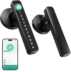 Smart dörrlås – fem-i-ett-funktionalitet, stöder fingeravtryck, app, IC-kort, lösenord och nyckel – runt