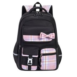 Vattentät barnryggsäck, stor kapacitet, med handtag och laptopfack, svart