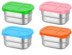 Snackboks i rustfrit stål 230 ml madopbevaringsbeholder, 10*6,2*5,5 cm, 4 farver, vandtæt, BPA-fri, bærbar, genanvendelig