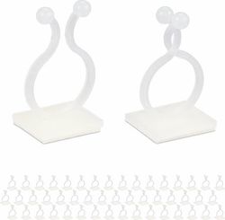 Växtklämmor - Självhäftande - 240 stycken per förpackning - Väggmonterade - 2 cm diameter - Växtklämmor