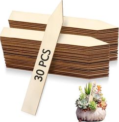 30-pack 15 x 2 cm återanvändbara och vattentäta växtetiketter och plantetiketter i trä