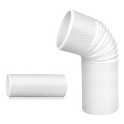 1 st luftkonditioneringsavgasrör 150 mm diameter 1 meter lång vänstergänga moturs bärbar AC vit