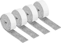 4 ruller 6 cm x 4 m grå ridsefast møbelfilttape