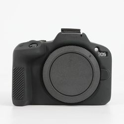 Blødt silikone beskyttelsesetui Velegnet til Canon EOS R50 kamera, let og bærbart, sort, kamerataske