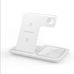 3-i-1 Trådlös Laddningsstation, Lämplig för iPhone 17/16/15/14/13/12/11 Pro/Max/Plus, Snabb Induktiv Laddare Lämplig för Apple Watch Ultra