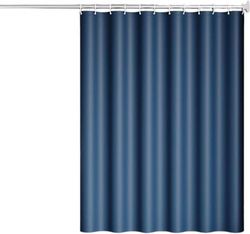 Duschdraperi - Mögelresistent - Textilväv - Tvättbart - Snabbtorkande - Lämpligt för badrum och badkar - 180 x 200 cm - Mörkblå