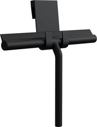 Silikonduschskrapa - 21 cm glasdörr- och golvrengörare - Svart