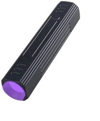 Lommelygte, UV-lampe, UV-lommelygte, Professionel UV-lampe, Sort lys, 365nm, Sort filter, Genopladelig, Til hærdning af harpiks, ædelstene, mineraler