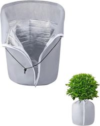 2 stk. frostbeskyttelsespose til potteplanter, 40 x 50 cm, vinterovertræk til udendørs planter med lynlås/isolerende foring til udendørs potter