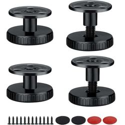 Justerbare møbelfødder, 4-pak, Højde 27-40 mm, bore-/selvklæbende, Velegnet til borde/skabe/sofaer, Stabile og skridsikre, Ideel til gør-det-selv...