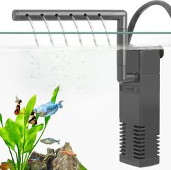Akvariefilterpump, 300 L/h, 13,4x3,8x2,8 cm, Svart