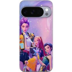 Kompatibelt Mobildeksel til Google Pixel 10 Pro XL Illustrert motiv med spillhelter i myke lilla nyanser og moderne fantasifull estetikk