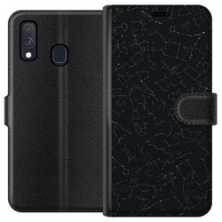 Kompatibelt Lommeboketui til Samsung Galaxy A40 Stjernehimmel