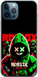 Kompatibelt Mobildeksel til Apple iPhone 12 Pro Max Roblox Shadow Squad-design i en mørk, neoninspirert stil med grønne og røde kontraster for en kul
