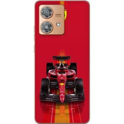Kompatibelt Mobildeksel til Motorola Edge 40 Neo Rød Formelbil i ikonisk racingdesign med sportslig presisjon