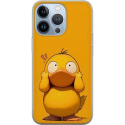 Kompatibelt Mobildeksel til Apple iPhone 13 Pro Minimalistisk illustrasjon av en and med et stort uttrykk og tydelige former, et sjarmerende motiv.