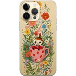 Kompatibelt Mobildeksel til Apple iPhone 14 Pro Max Leken figur i rosa hjertekopp omgitt av et fargerikt blomstermønster