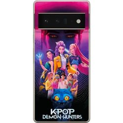 Kompatibelt Mobildeksel til Google Pixel 6 Pro Kpop Demon Hunters plakat med fargerike helter, neonlys og episk fantasy anime-estetikk
