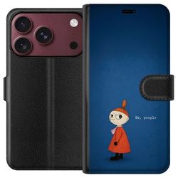 Kompatibelt Lommeboketui til Apple iPhone 18 Pro Max Illustrert rødhåret jente i oransje kjole med teksten «Ew, people» på mørkeblå bakgrunn