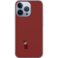 Kompatibelt Mobildeksel til Apple iPhone 13 Pro Tegnet kjepphøy figur i rød kjole på minimalistisk mørkerød bakgrunn