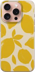 Kompatibelt Mobildeksel til Apple iPhone 16 Pro Citrus sitroner sitrontrykk gul frukt kjøkken sommer retro design mønster inspirasjon frisk kjøkkenst