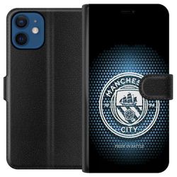 Kompatibelt Lommeboketui til Apple iPhone 12 Manchester City fotball Erling Haaland blått klubbdesign illustrasjon
