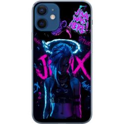 Kompatibelt Mobildeksel til Apple iPhone 12 Arcane Jinx plakat League of Legends LoL graffiti neon anime Netflix spillkarakter fanart design