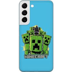 Kompatibelt Mobildeksel til Samsung Galaxy S22+ 5G Minecraft Creeperhær i tegneseriestil - grønn Creeperillustrasjon med klassisk Minecraft-tema for