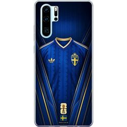 Kompatibelt Mobildeksel til Huawei P30 Pro Svenskinspirert blågul fotballtrøye med flaggmotiv og sporty supporterfølelse