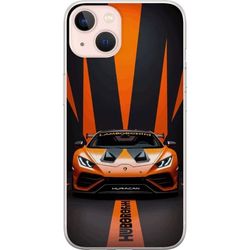 Kompatibelt Mobildeksel til Apple iPhone 13 Lamborghini Huracán orange superbil luksusbil sportsbil racing frontvisning bilindustri eksotisk rask pla