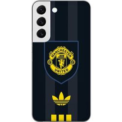 Kompatibelt Mobildeksel til Samsung Galaxy S22 5G Manchester United plakat Adidas våpen fotballklubb Premier League logo gul svart retro design kunst