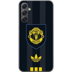 Kompatibelt Mobildeksel til Samsung Galaxy S23 FE Manchester United plakat Adidas våpen fotballklubb Premier League logo gul svart retro design kunst