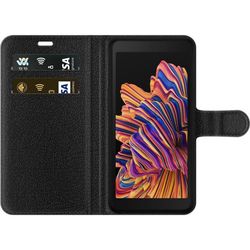 Kompatibelt Lommeboketui til Samsung Galaxy Xcover 5 Pastell splash design - Abstrakt kunst i rosa, blått og lilla fargemønster