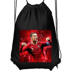 Praktisk Gymnastikpose | Sportstaske til Voksen Sort Voksen Ronaldo Ronaldo Sort Voksen